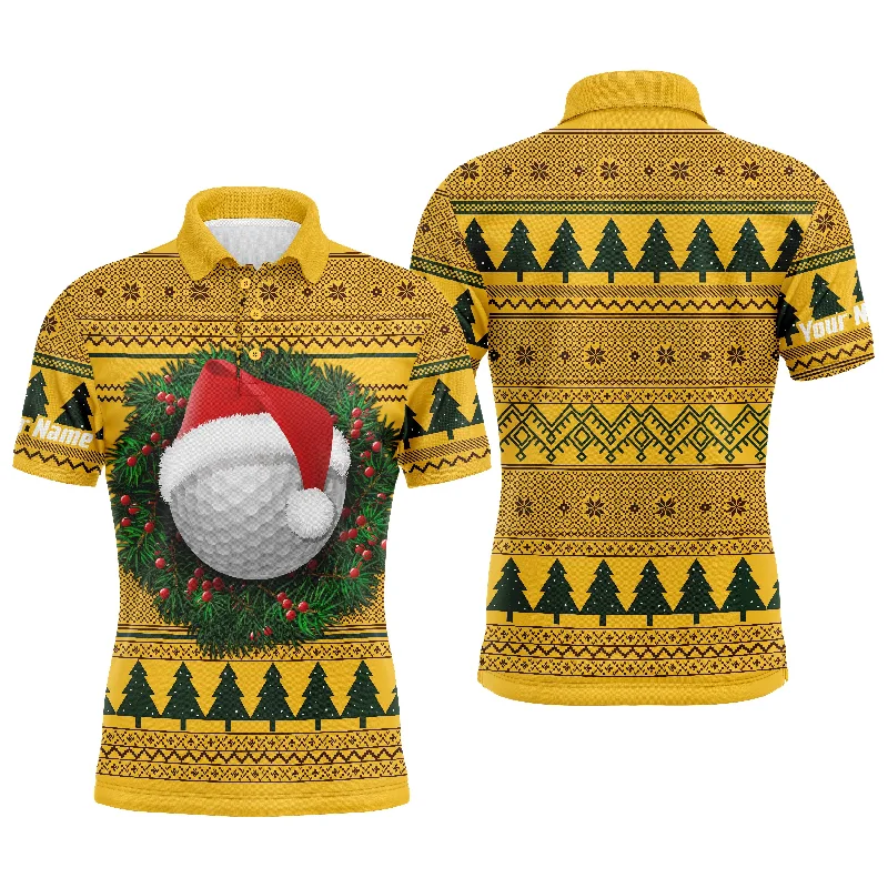 Ugly Christmas Sweater Men's Golf Sports Polo Custom Name Long Sleeves Shirt, Xmas Gift For Golfer TTN100 Ugly Christmas Sweater Men's Golf Sports Polo Custom Name Long Sleeves Shirt, Xmas Gift For Golfer TTN100