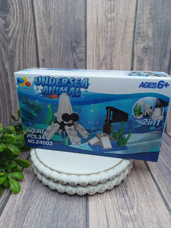 Christmas Countdown Underwater Animal Building Block Set - Squid