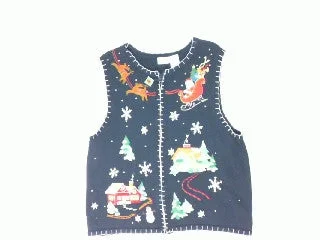 Christmas Festive Night Lights Up In The Sky Oh My-Large Christmas Sweater
