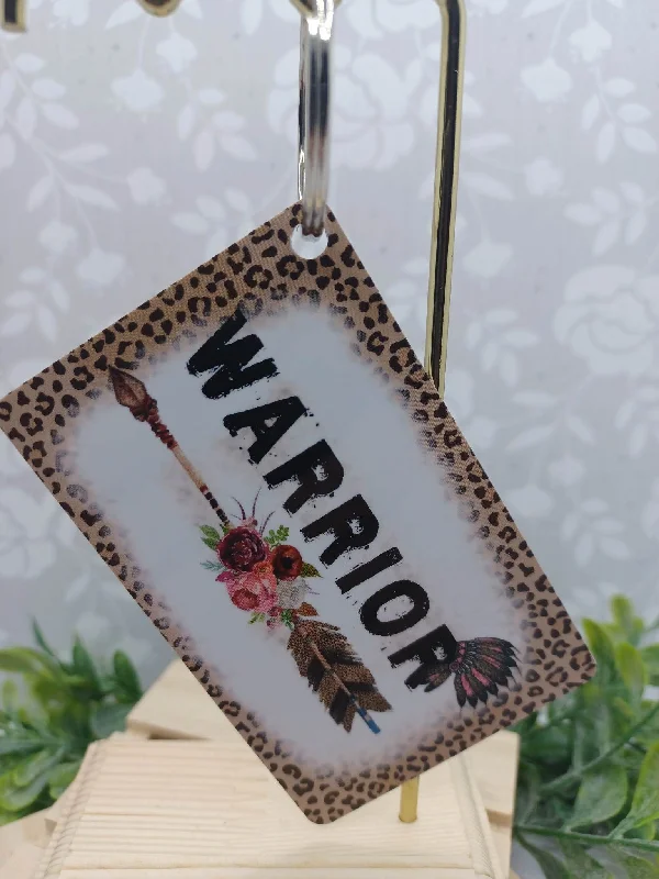 Christmas Decor Warrior w/ Leopard Acrylic Keychain