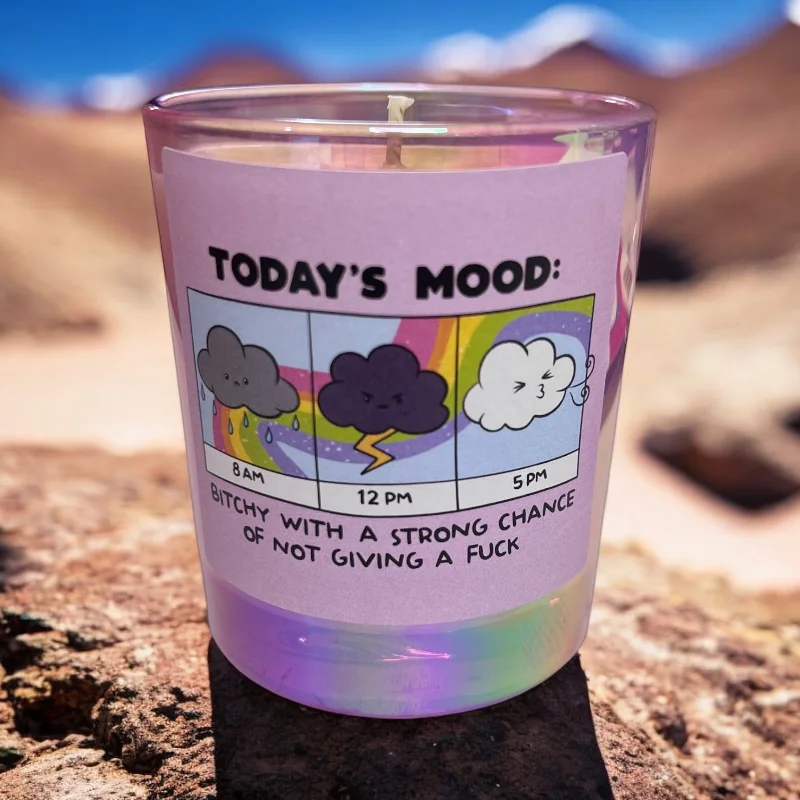 Weather Todays Mood Pink Candle