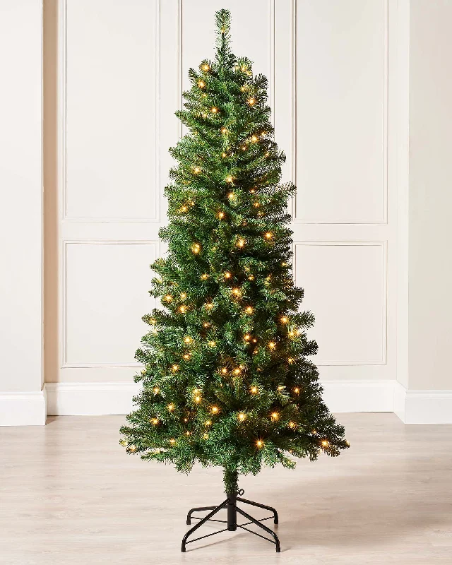 Christmas Starry Outdoor Lights Pre-Lit Slim Christmas Tree, 6 ft