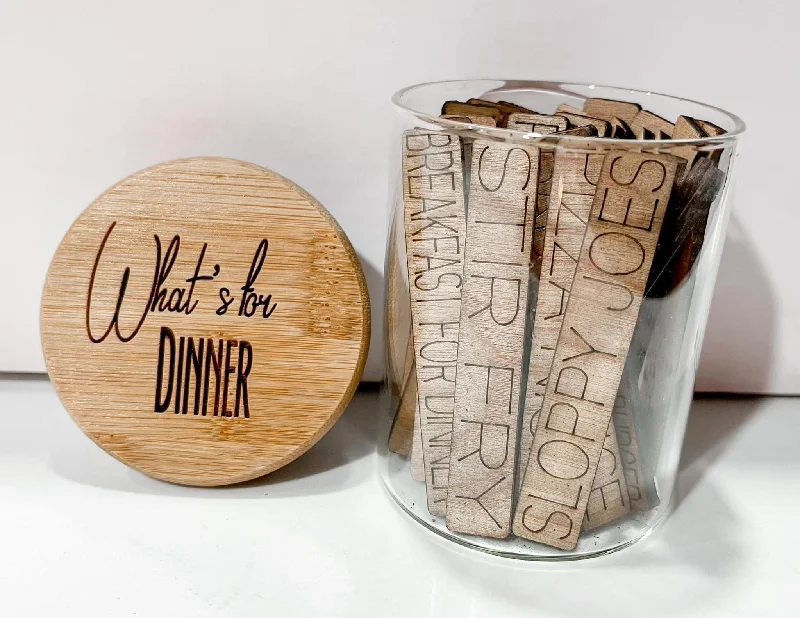 Christmas Enchanting Celebrations PREORDER - What's For Dinner Glass Themed Jar