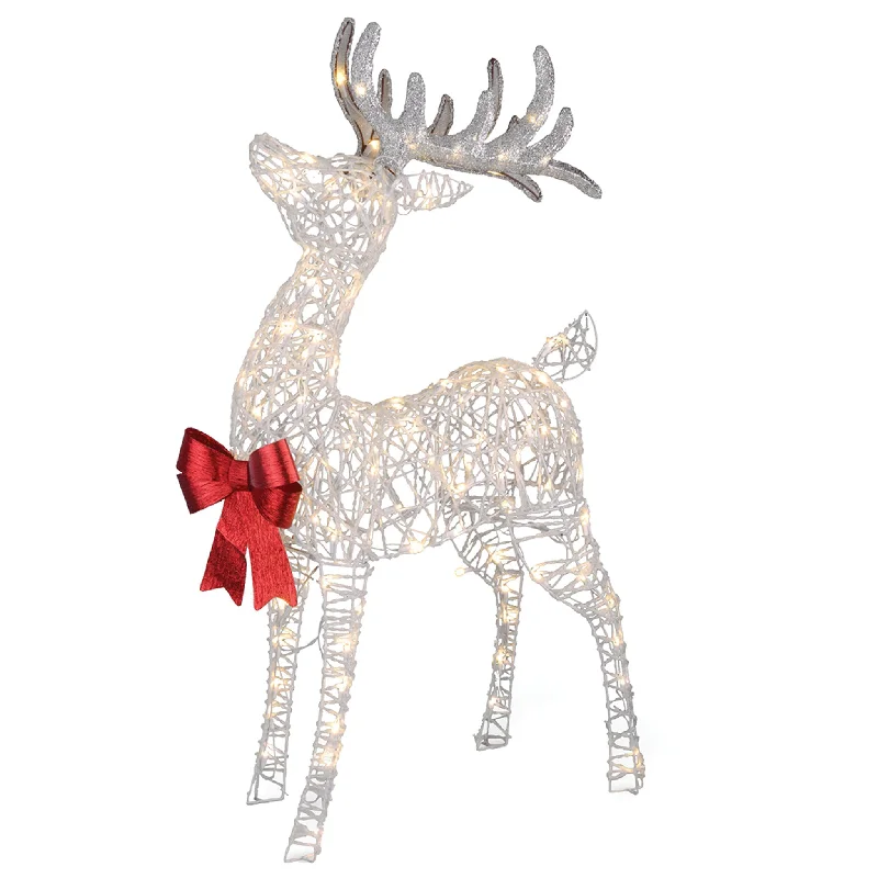 Christmas Dreamy Snowfall 48 in. Pre-lit Standing Buck