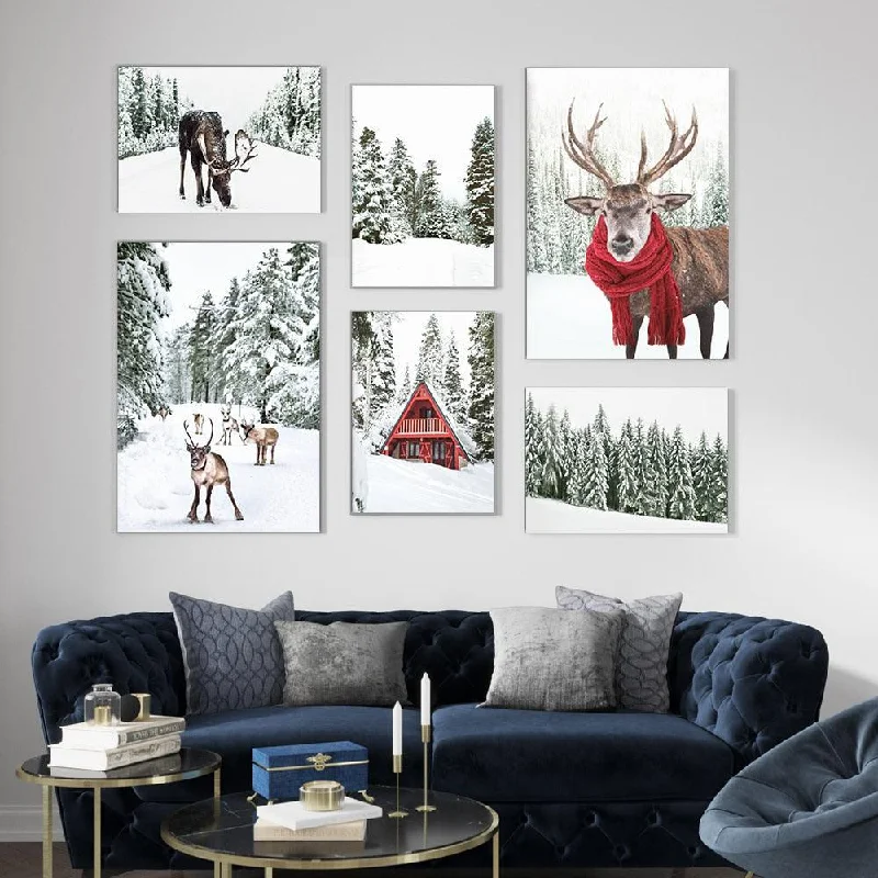Christmas Twinkling Star Lights Winter Wonderland Poster Christmas Style Wall Art Canvas Painting Christmas Twinkling Star Lights Winter Wonderland Poster Christmas Style Wall Art Canvas Painting