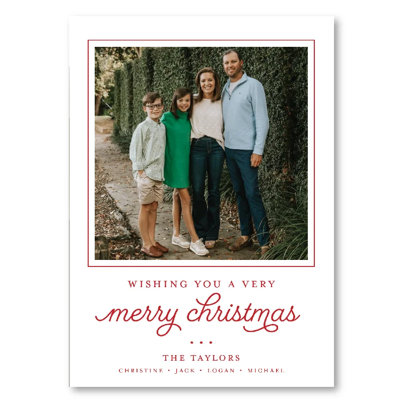 Christmas Dinner Wish You Merry Christmas Holiday Card