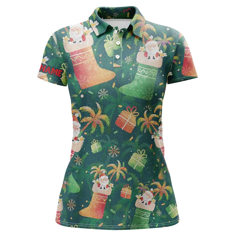 Santa Christmas Socks Green Golf Polo Shirt Funny Golf Shirts For Women Christmas Golf Gifts LDT0610 Santa Christmas Socks Green Golf Polo Shirt Funny Golf Shirts For Women Christmas Golf Gifts LDT0610
