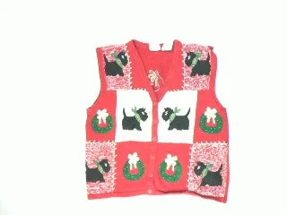 Christmas Dreamy Festive Vibes Your Scottie is Wearing Your Wreath-Medium Christmas Sweater Christmas Dreamy Festive Vibes Your Scottie is Wearing Your Wreath-Medium Christmas Sweater