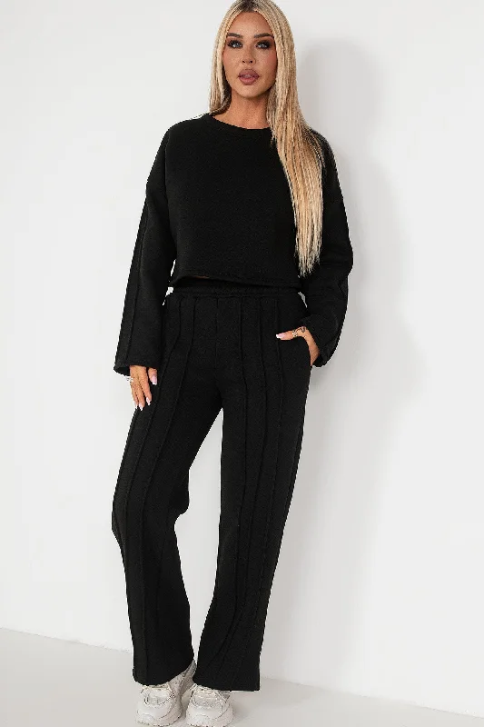 Christmas Gift Packing Station Zendaya Black Jogger Co Ord