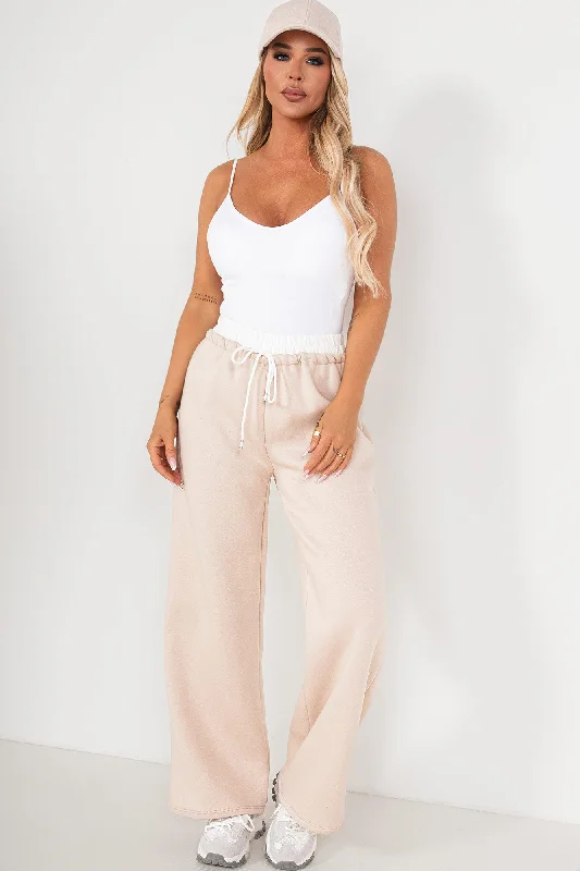 Christmas Traditional Holiday Feasts Zilda Stone Wide Leg Joggers