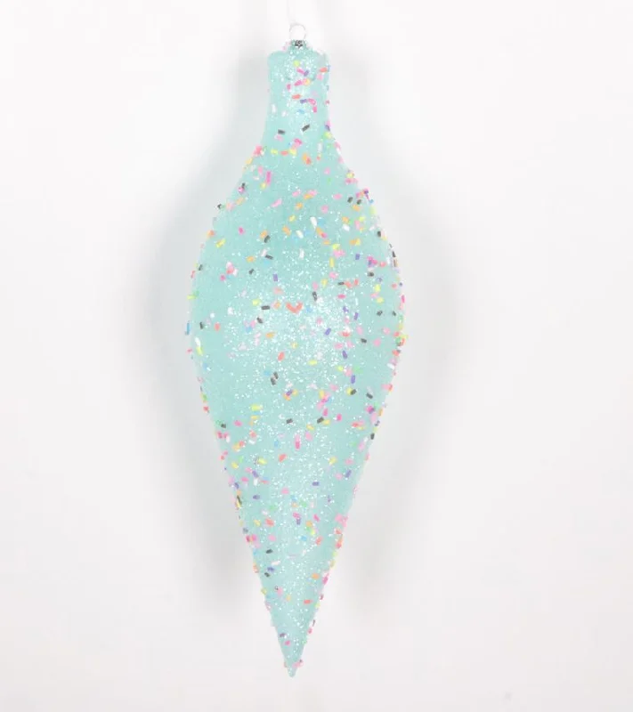 12" Blue Drop with Sprinkles Set of 6