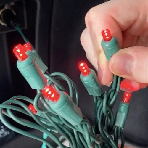 Christmas Baking 12 Volt LED Light Set Red Green Wire