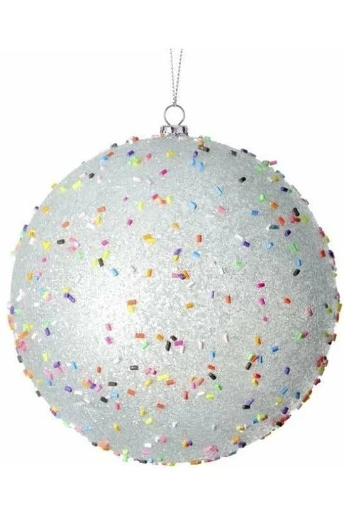 Christmas Traditions 140MM Candy Sprinkle Balls Ornaments: Blue (Set of 2)