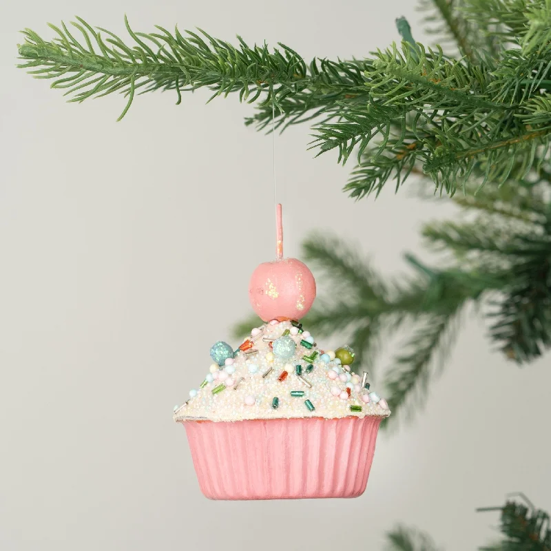 Christmas Baking Pink Cupcake Ornament