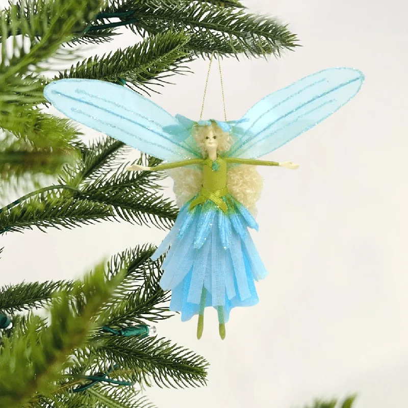 Christmas Pajamas Mini Flower Fairy in Aqua Green