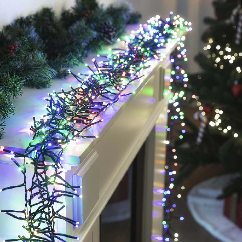 Christmas Starry Outdoor Lights 200 B/O LED Multi Cluster Lights in Jar with Timer