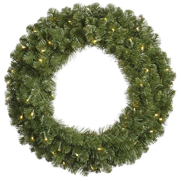 24" Enchanted Evergreen Wreath, Warm White LED Lights