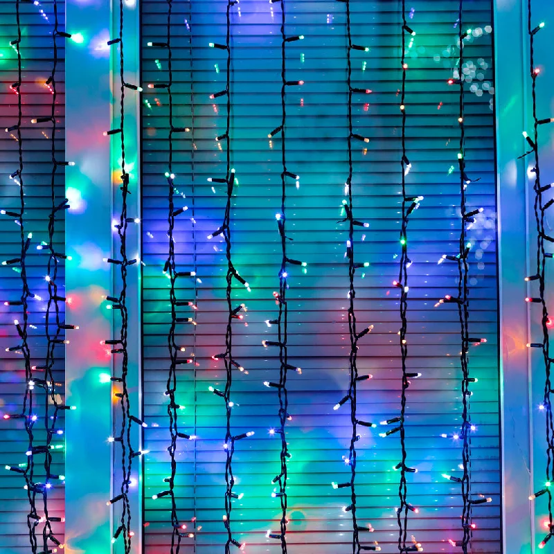 Christmas Eve 25M 200 LED Bulbs String Solar Powered Fairy Lights Garden Christmas - Multicolour