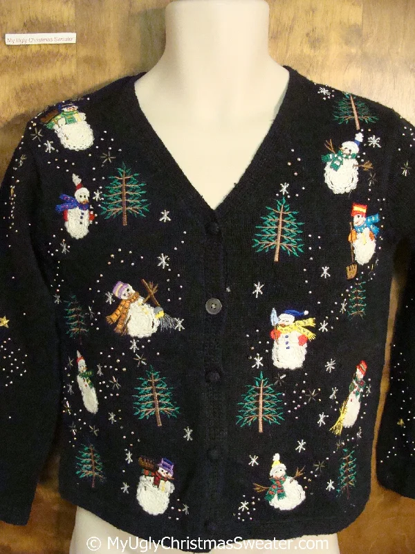 Christmas Wreath 2sided Snowman Themed Ugly Christmas Sweater