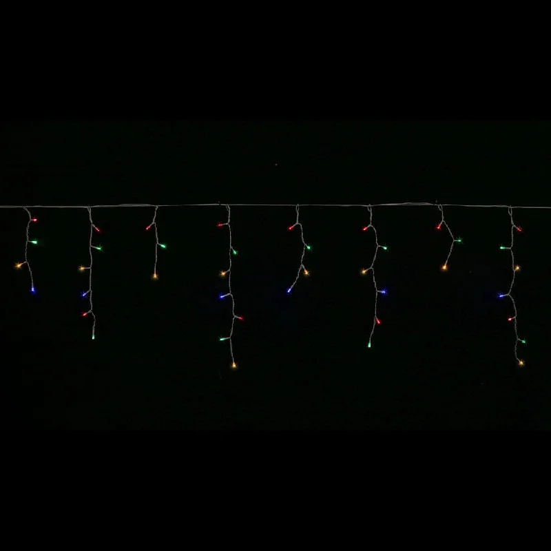 Christmas Warming Cocoa Sips 300 B/O LED Multi Icicle Lights with Timer