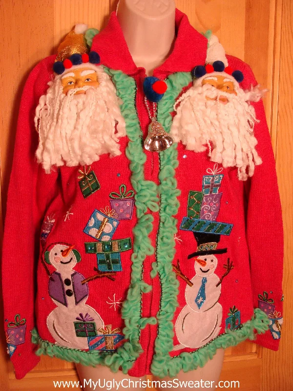 3D Santas Red Christmas Sweater