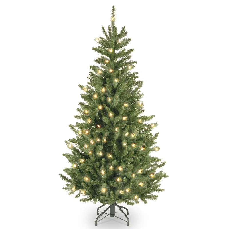 Christmas Magic 4.5 ft. Pre-Lit Natural Fraser Fir Slim Tree with Clear Lights