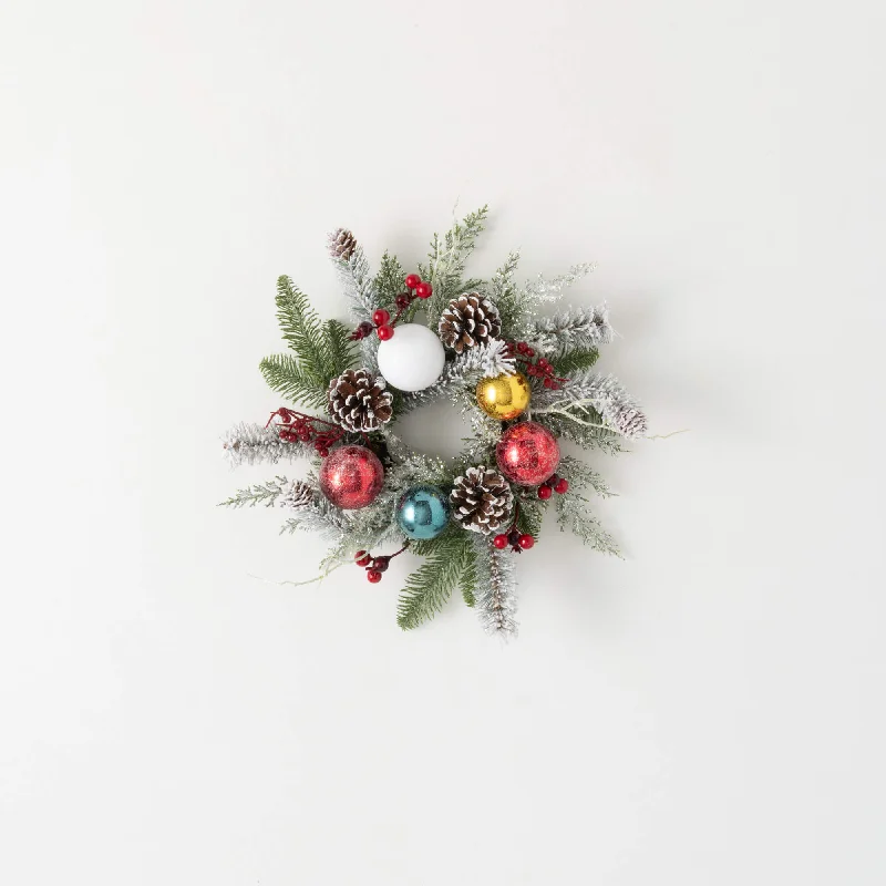 Christmas Peaceful Holiday Nights Shiny Ball Frosted Mini Ring