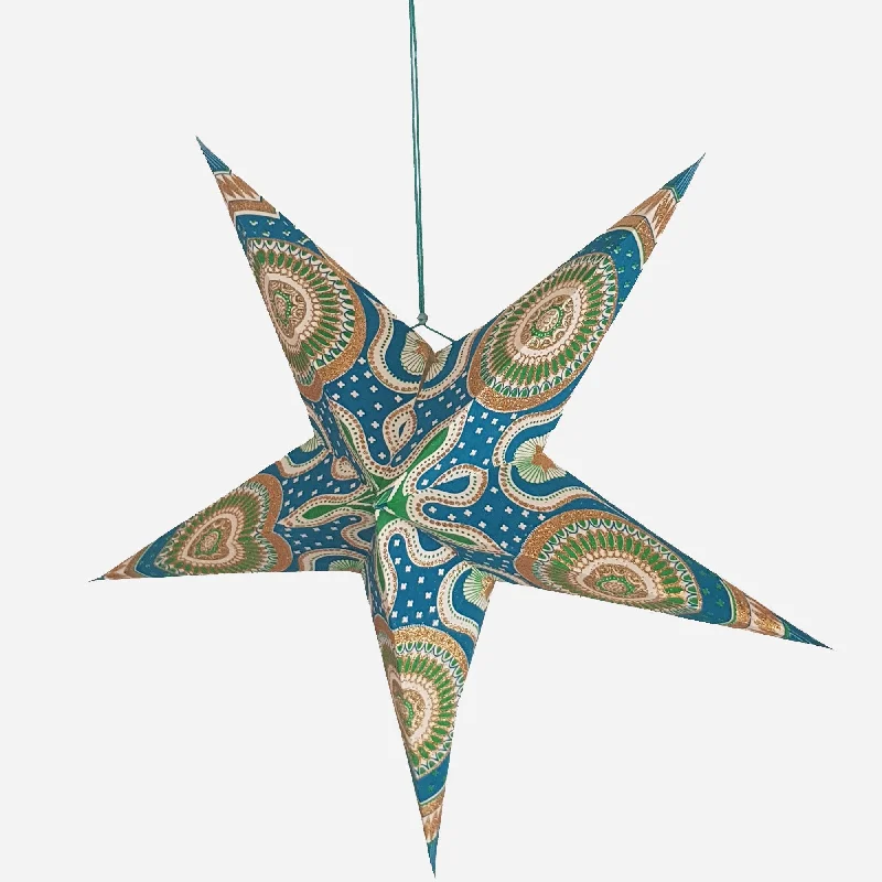 Christmas Classic Fireplace Setting Multicolor Pointed Decorative Star Fine Punches