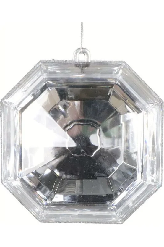 Holiday Cheer 6" Acrylic Square Jewel Ornament: Clear
