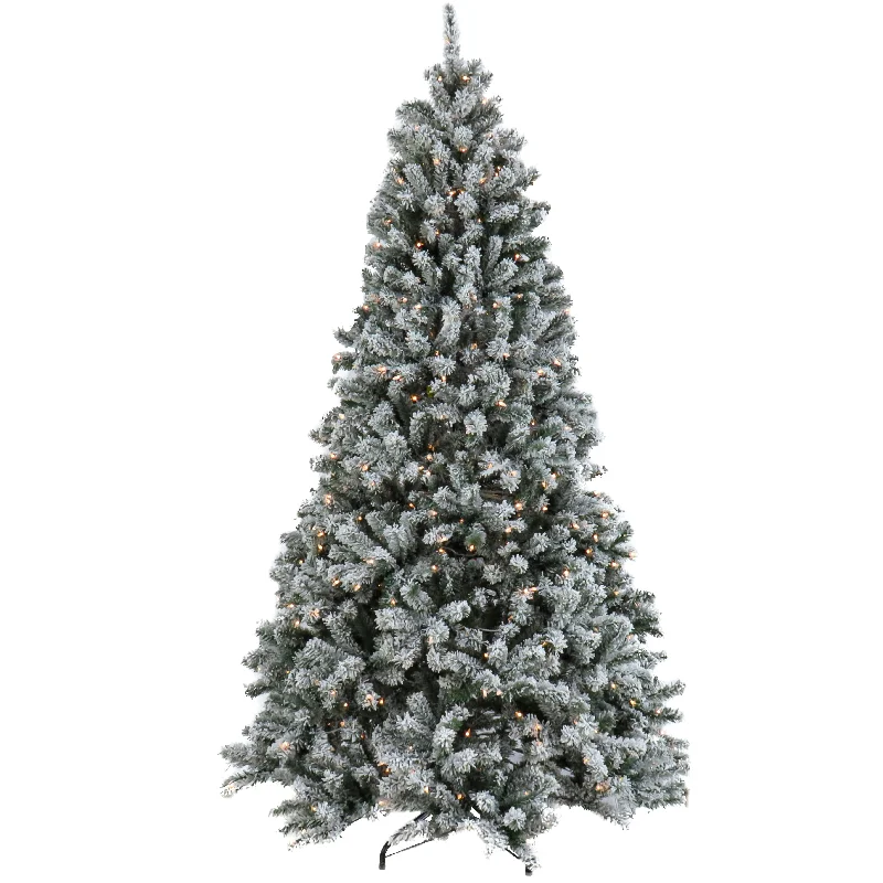 Christmas Scented Holiday Candles 7.5 ft. Pre-Lit North Valley Spruce Snowy Tree with Clear Lights Christmas Scented Holiday Candles 7.5 ft. Pre-Lit North Valley Spruce Snowy Tree with Clear Lights