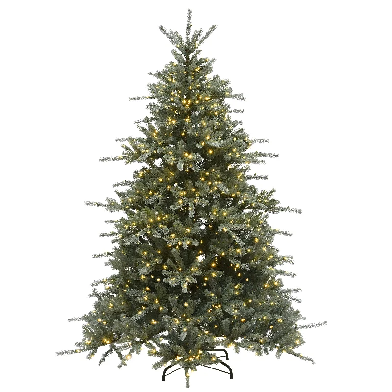 Christmas Cookies 7.5 ft. Pre-Lit Ponderosa Blue Fir Tree with Dual Color LED Lights Christmas Cookies 7.5 ft. Pre-Lit Ponderosa Blue Fir Tree with Dual Color LED Lights