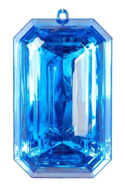 Christmas Gifts 8" Acrylic Rectangle Jewel Ornament: Blue