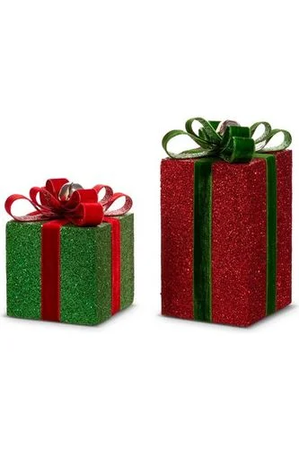 Christmas Church Service 9.5" Red and Green with Bells Packages (Asst 2)