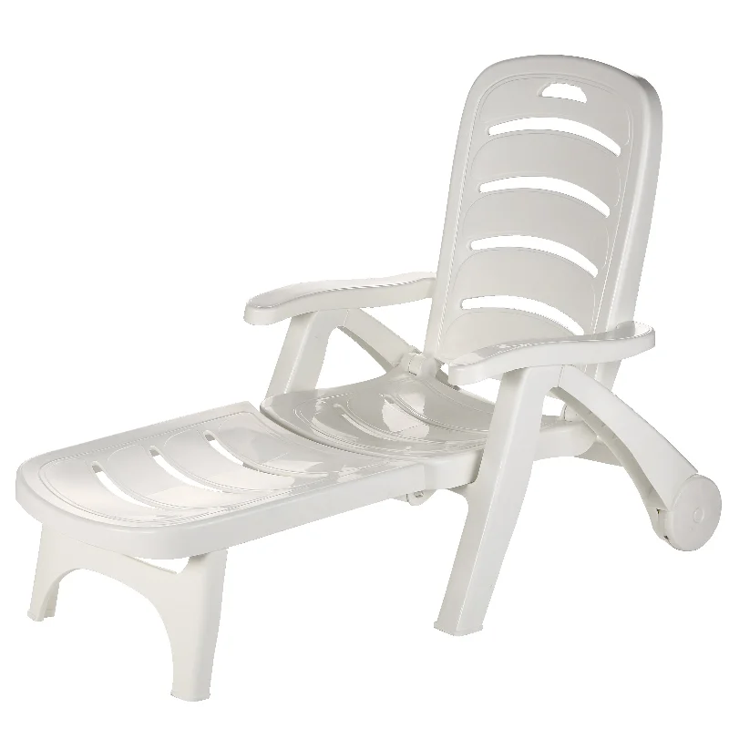 Christmas Peaceful Holiday Mornings All Weather Folding Chaise Lounge