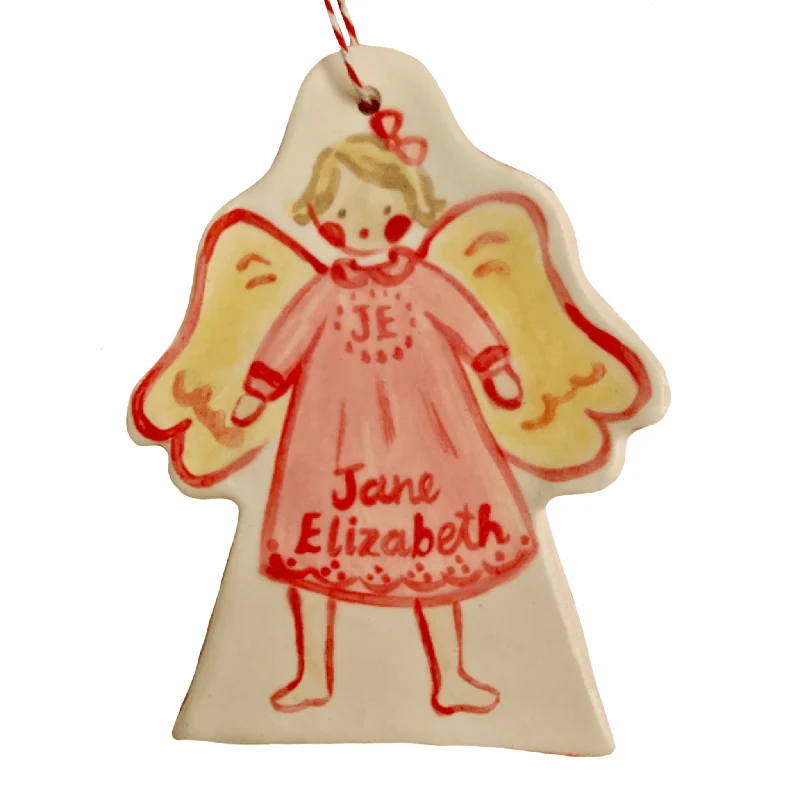 Christmas Icy Wonderland Angel Ornament - Pink Dress