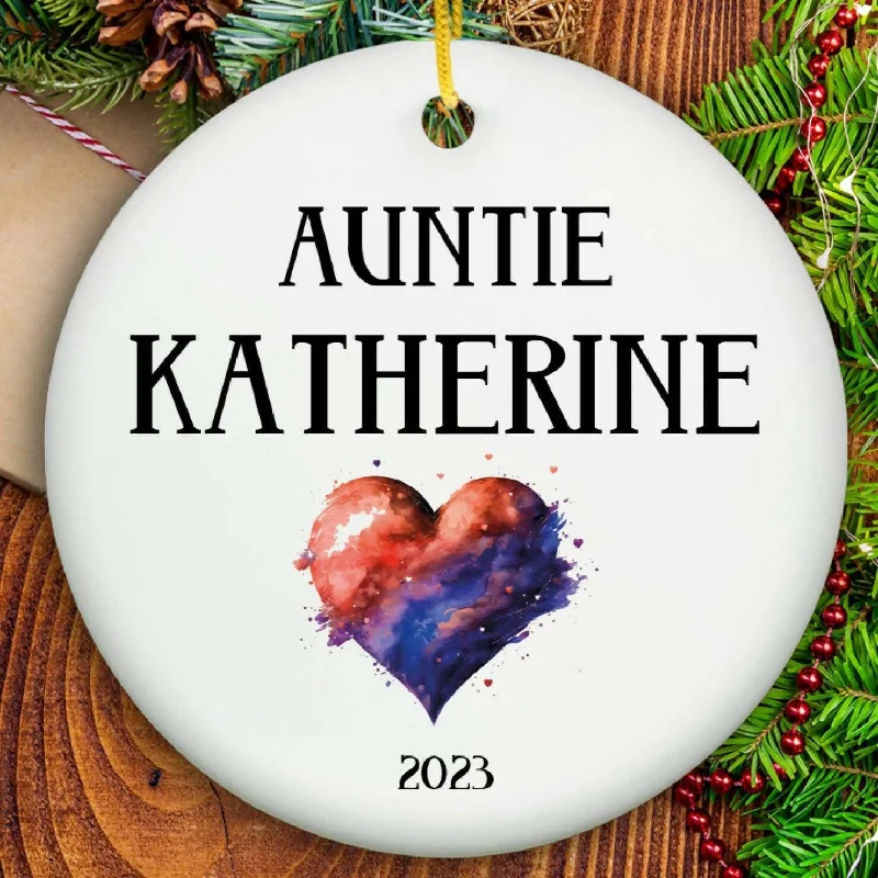 Cozy Christmas Aunt Christmas Ornament - Ceramic