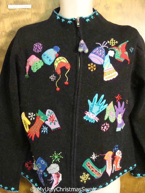 Christmas Jolly Time Awesome 80s Colorful 2sided Ugly Christmas Sweater