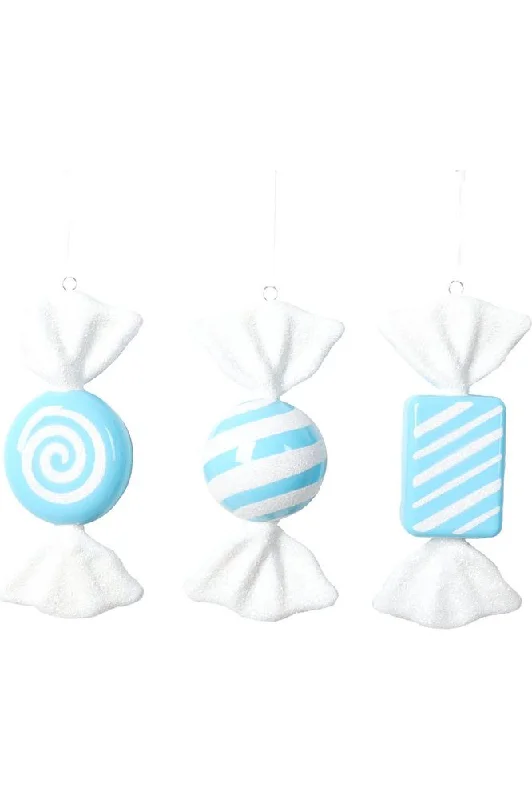 Christmas Snowflakes Baby Blue Candy Ornament (Assortment of 3)