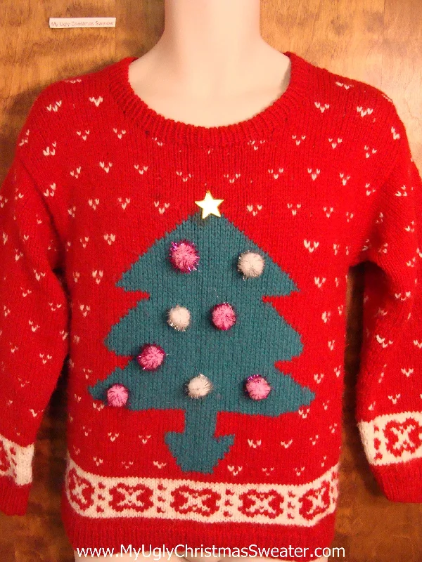 Christmas Gingerbread Best 80s Tree Retro Ugly Christmas Jumper
