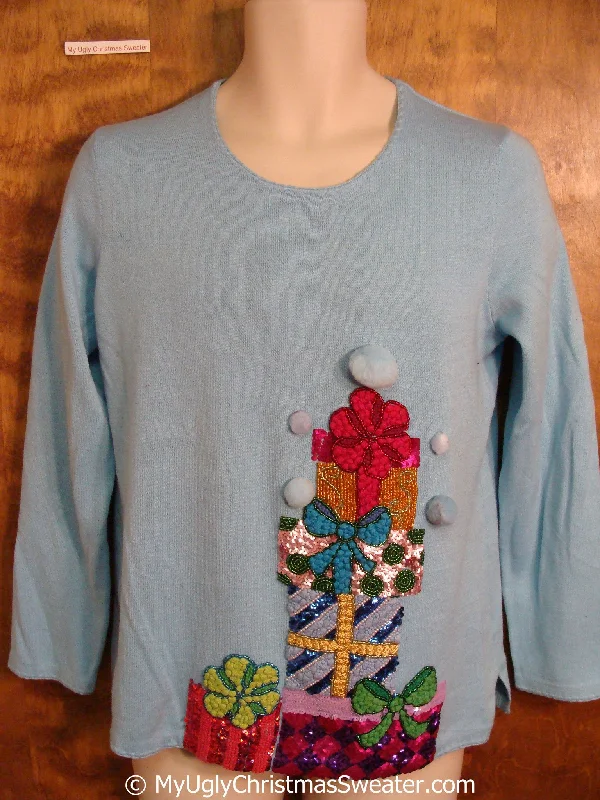 Christmas Cozy Holiday Magic Best Fancy Gifts with  Bling Ugly Christmas Sweater Pullover