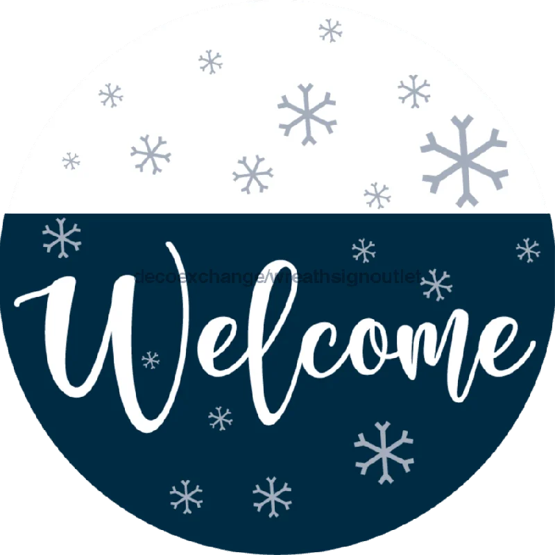 Christmas Festive Snowmen Blue Winter Welcome, Christmas Sign, 10" Round, VINYL-DECOE-565, Sign For Wreath, 10" Vinyl Round Christmas Festive Snowmen Blue Winter Welcome, Christmas Sign, 10" Round, VINYL-DECOE-565, Sign For Wreath, 10" Vinyl Round