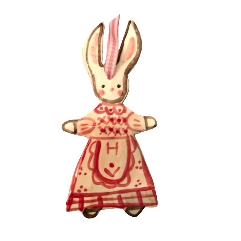 Christmas Eve Bunny Girl Ornament