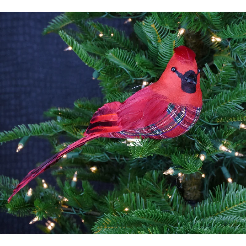 Cardinal Ornament w/Clip - Red