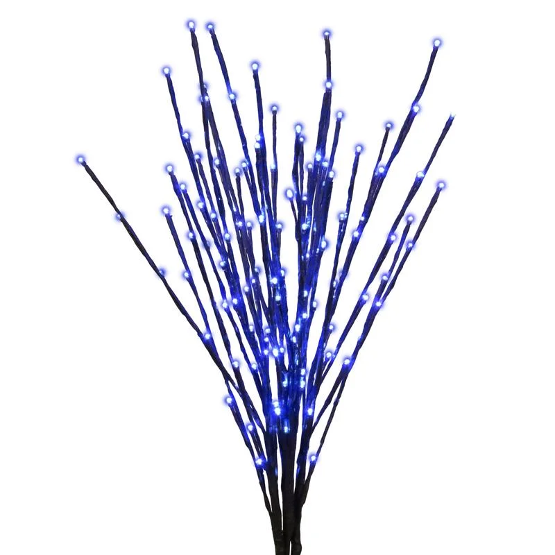 Christmas Shopping Celebrations LED Blue Yard Decor Twinkle Light Burst 32 in. H