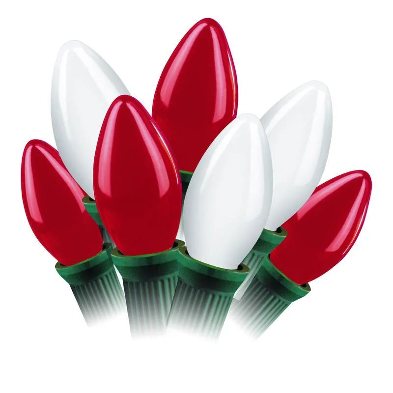 Christmas Home-Baked Goodies Celebrations Red/White Incandescent C9 String Christmas Lights 24 L ft.