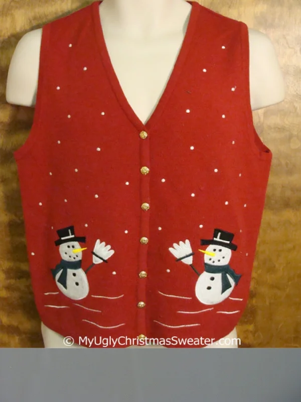 Christmas Handmade Pine Wreaths Cheap Snowmen Waving Christmas Sweater Vest