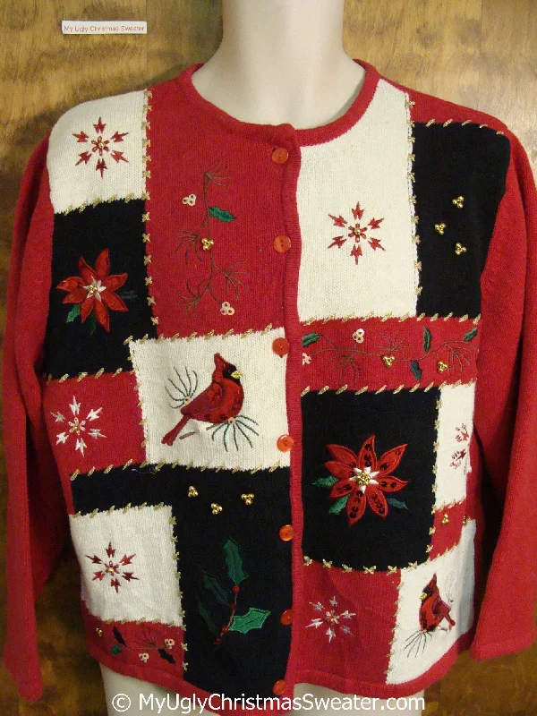 Christmas Traditional Holiday Feasts Cheap Tacky Red Ugly Christmas Sweater