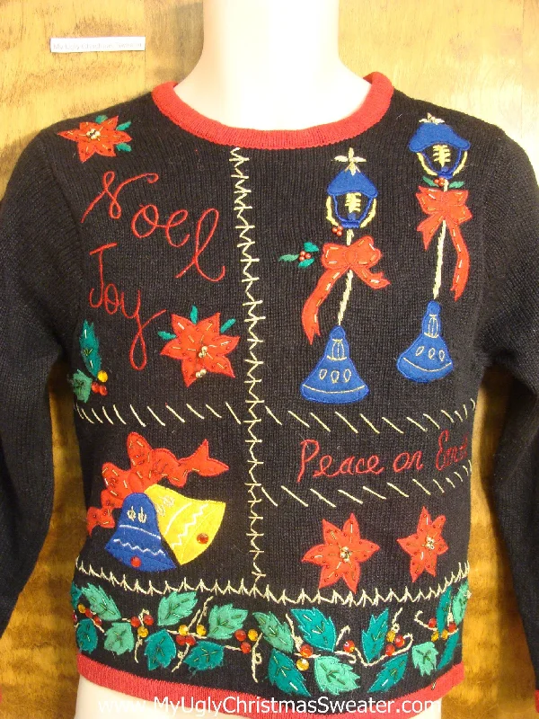 Child Christmas Sweater with Poinsettias