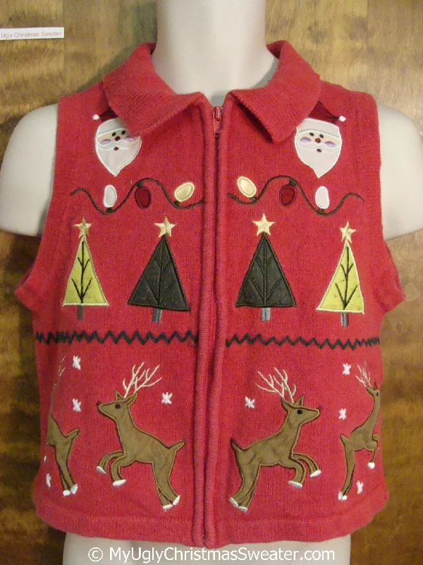 Christmas Countdown CHILD size Fun Cheap Christmas Sweater Vest with Reindeer