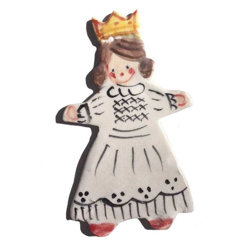 Christmas Holiday Street Decorations Girl with Crown Ornament